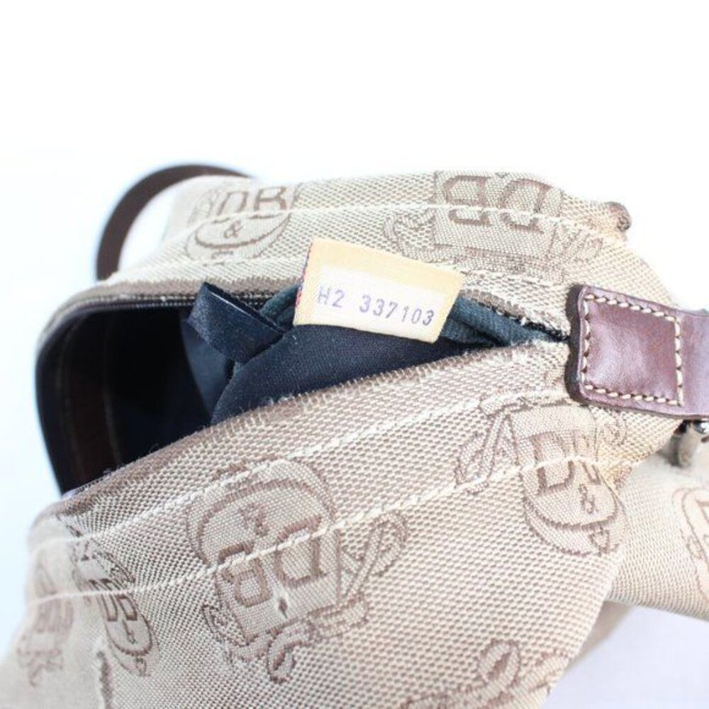 Dooney & Bourke Brown Canvas Logo Crossbody Purse Shoulder Bag Medium - Picture 4 of 6
